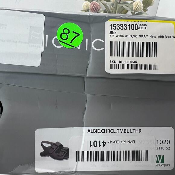 Vionic Albie Strappy Travel Leather Sandal Gray Orthotic Women 7.5 Wide - Picture 10 of 10